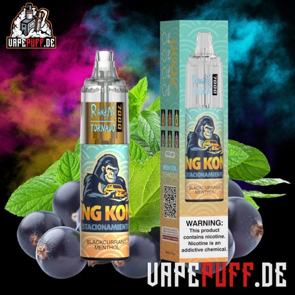 RandM-Tornado-Gorilla Vape 7000-Blackcurrant-Menthol